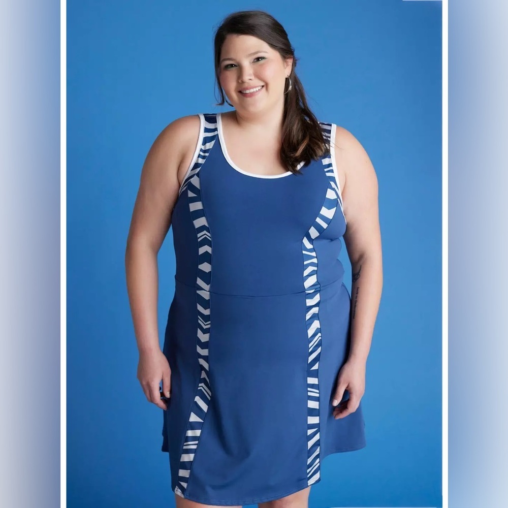 NWT Her Universe Star Wars Ahsoka Tanko Lekku Blue Athletic Tank Dress 1X Shorts